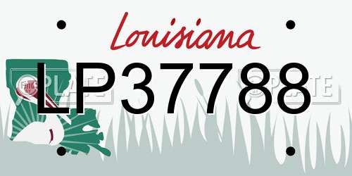 LP37788 Louisiana License Plate