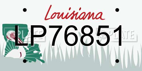 LP76851 Louisiana License Plate