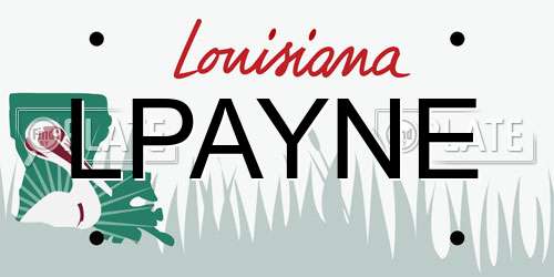 LPAYNE Louisiana License Plate