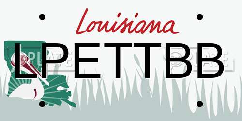 LPETTBB Louisiana License Plate