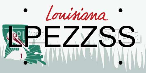 LPEZZSS Louisiana License Plate