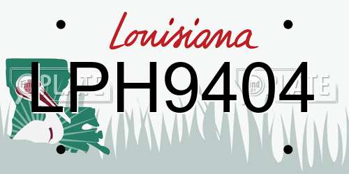 LPH9404 Louisiana License Plate