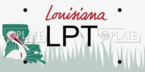 LPT Louisiana License Plate