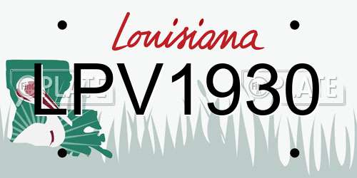 LPV1930 Louisiana License Plate