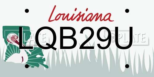 LQB29U Louisiana License Plate