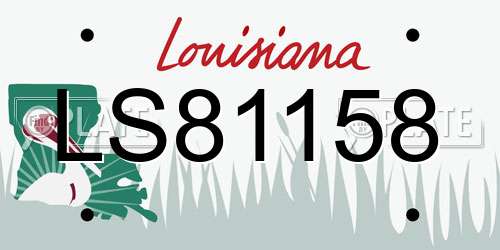 LS81158 Louisiana License Plate
