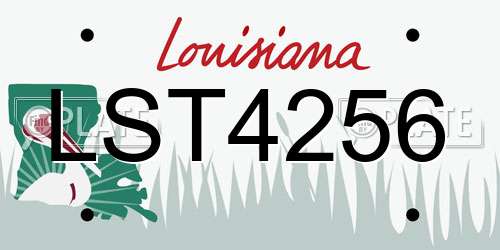 LST4256 Louisiana License Plate