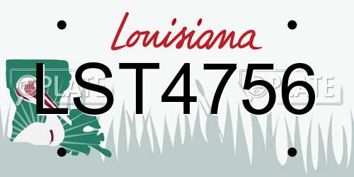 LST4756 Louisiana License Plate