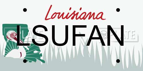 LSUFAN Louisiana License Plate