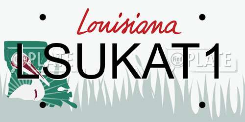 LSUKAT1 Louisiana License Plate