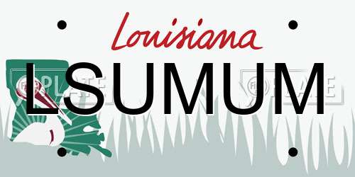 LSUMUM Louisiana License Plate