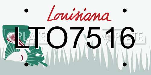 LTO7516 Louisiana License Plate