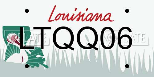 LTQQ06 Louisiana License Plate