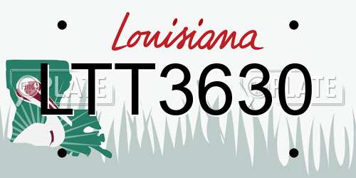 LTT3630 Louisiana License Plate