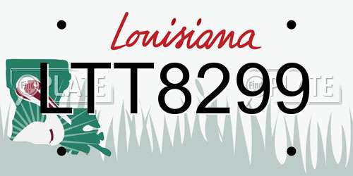 LTT8299 Louisiana License Plate