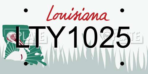 LTY1025 Louisiana License Plate