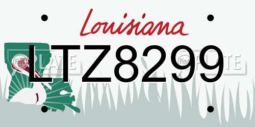 LTZ8299 Louisiana License Plate