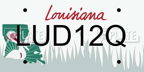 LUD12Q Louisiana License Plate