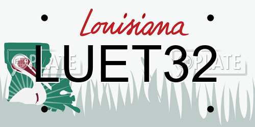 LUET32 Louisiana License Plate