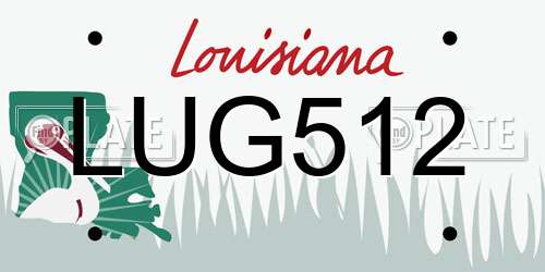 LUG512 Louisiana License Plate