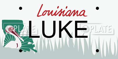 LUKE Louisiana License Plate