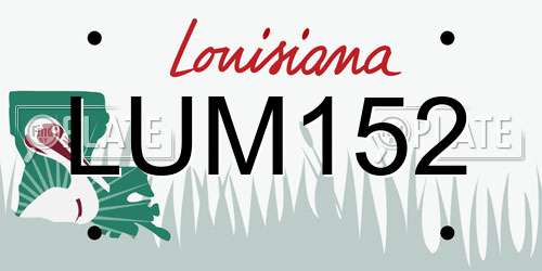 LUM152 Louisiana License Plate