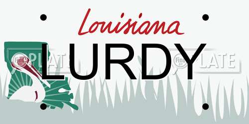 LURDY Louisiana License Plate