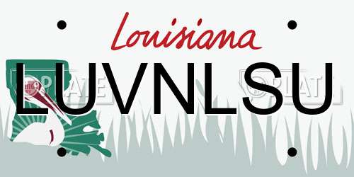 LUVNLSU Louisiana License Plate