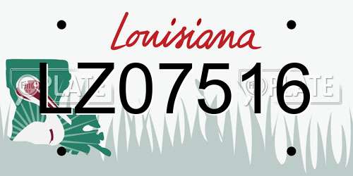 LZ07516 Louisiana License Plate