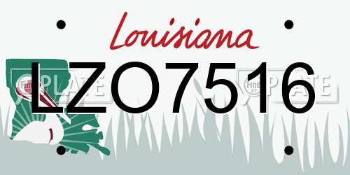 LZO7516 Louisiana License Plate