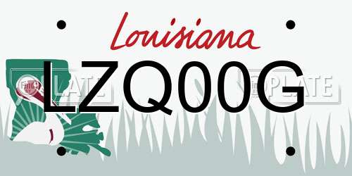 LZQ00G Louisiana License Plate