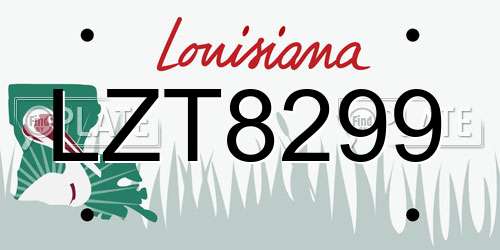 LZT8299 Louisiana License Plate