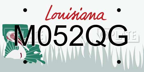 M052QG Louisiana License Plate
