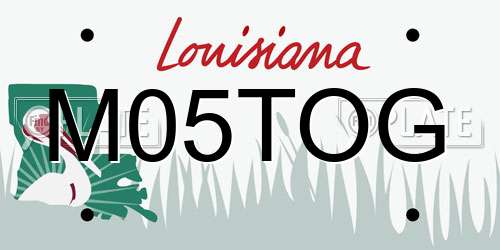 M05TOG Louisiana License Plate