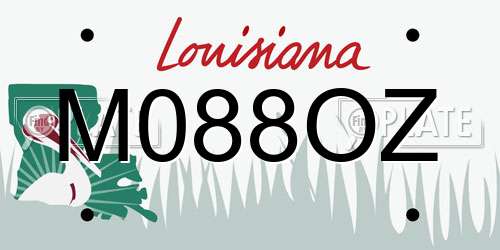 M088OZ Louisiana License Plate