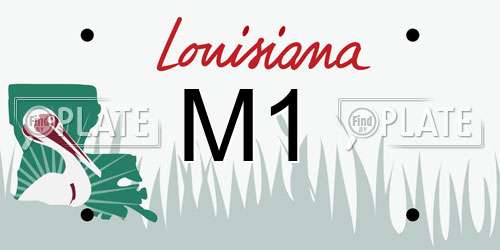 M1 Louisiana License Plate