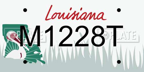 M1228T Louisiana License Plate