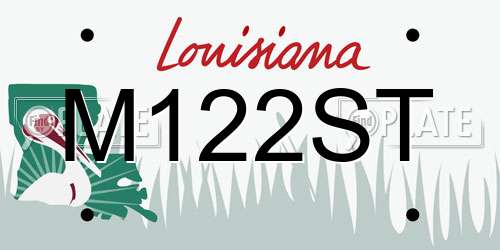 M122ST Louisiana License Plate