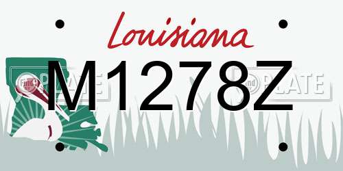 M1278Z Louisiana License Plate