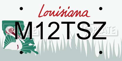 M12TSZ Louisiana License Plate