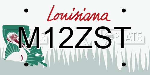 M12ZST Louisiana License Plate
