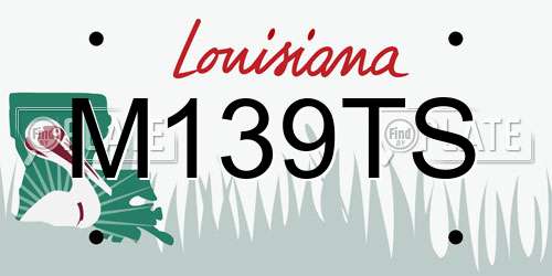 M139TS Louisiana License Plate