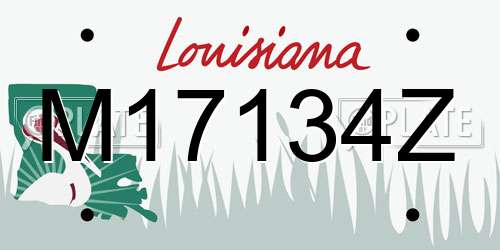 M17134Z Louisiana License Plate