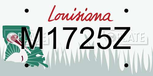M1725Z Louisiana License Plate