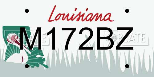 M172BZ Louisiana License Plate