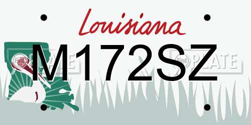 M172SZ Louisiana License Plate