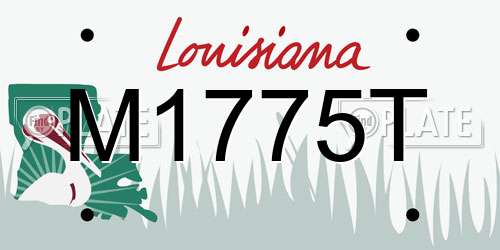 M1775T Louisiana License Plate
