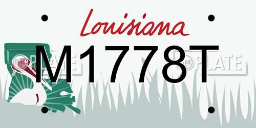 M1778T Louisiana License Plate