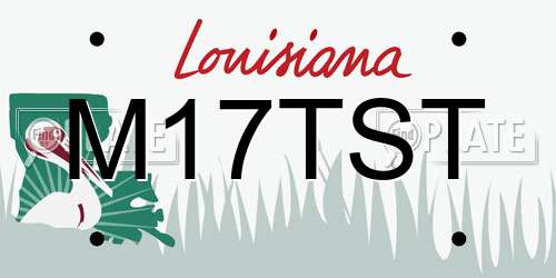 M17TST Louisiana License Plate