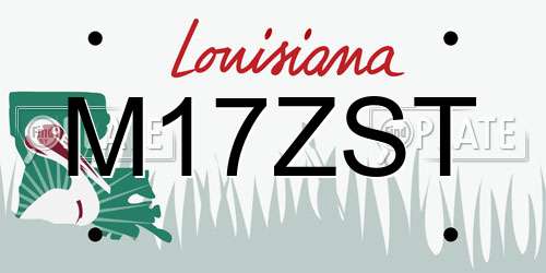 M17ZST Louisiana License Plate